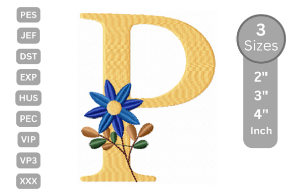 Botanical Flower Letter P Embroidery Review