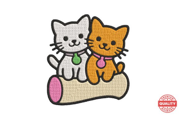 Cute Cat Couple on Log: A Designer’s Review for Small Business Merch