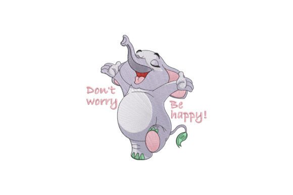 Don t Worry Be Happy Funny Elephant Review