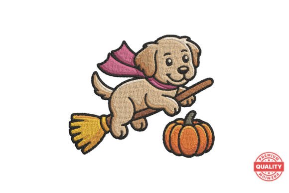 Flying Dog with Pumpkin Embroidery Review