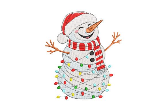 Lights Snowman Embroidery Review