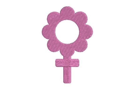 Pink Floral Female Symbol Embroidery Design Review